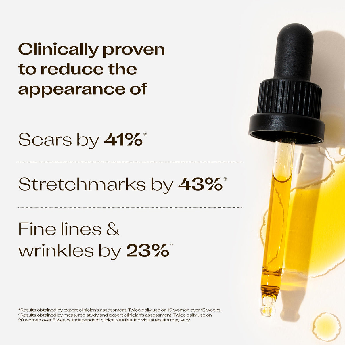 Trilogy bottle close-up label highlighting certified organic rosehip oil
