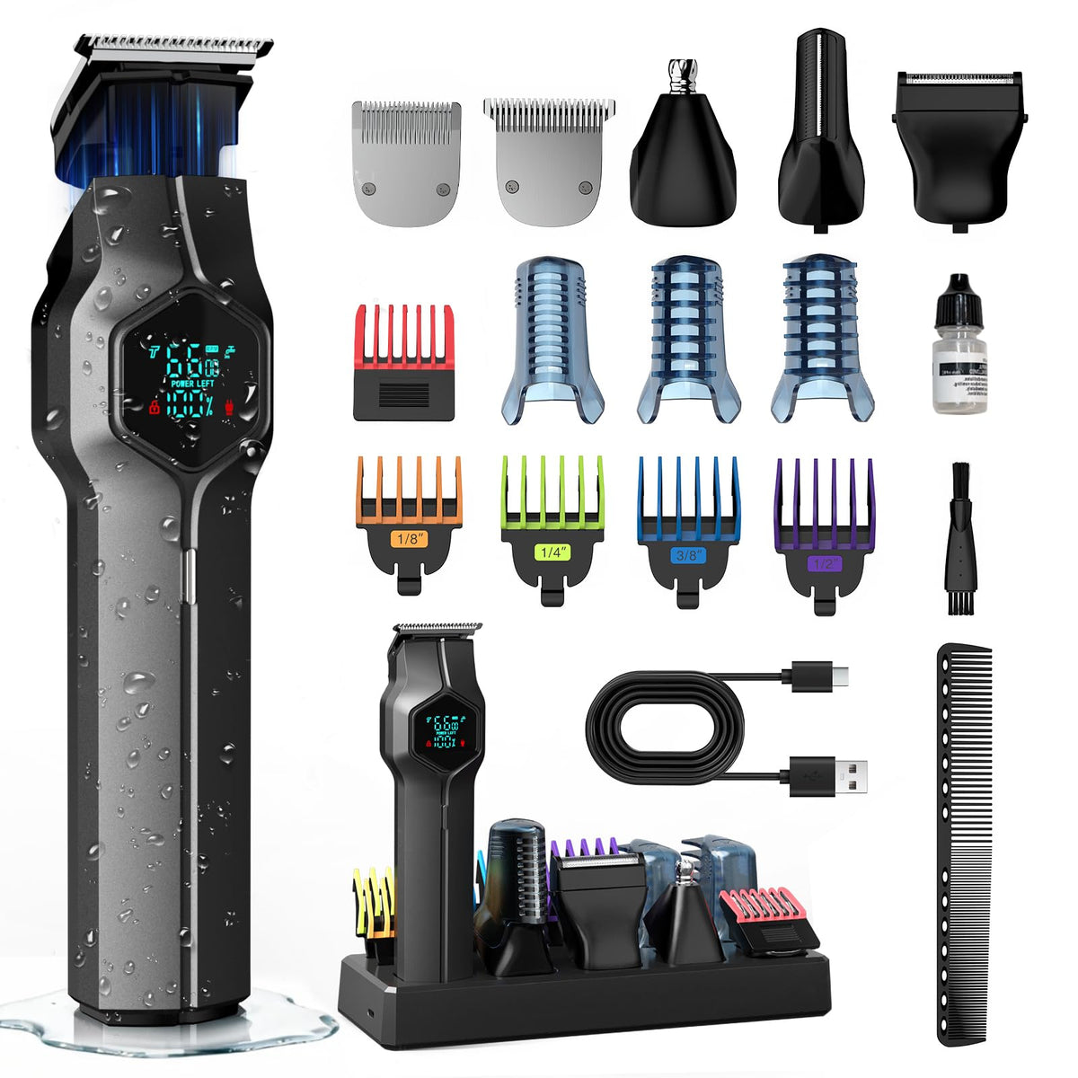 TRIMX front view of trimmer showing ergonomic handle and power button for control