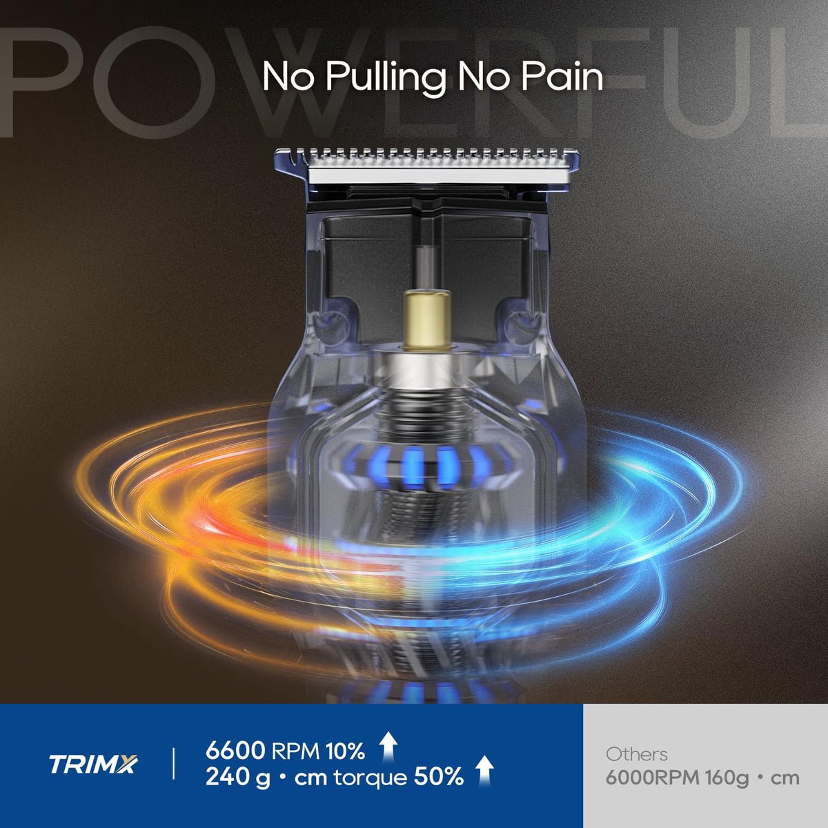 TRIMX trimmer being used in the shower illustrating IPX7 waterproof convenience