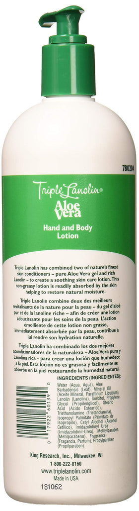 Triple Lanolin lotion texture on hand demonstrating fast-absorbing hydration and non-greasy finish