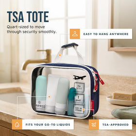 TRIPPED accessory pouch holding brush and cords to prevent loose items benefit