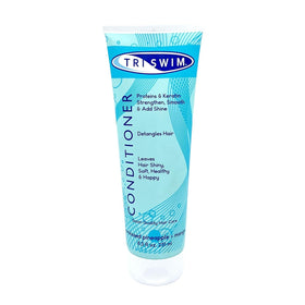 TRISWIM front packaging 8.5oz showing bottle and label, protects hair after swimming