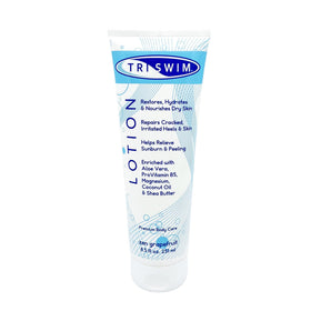 TRISWIM front packaging 8.5oz showing label and size, promotes post-swim care