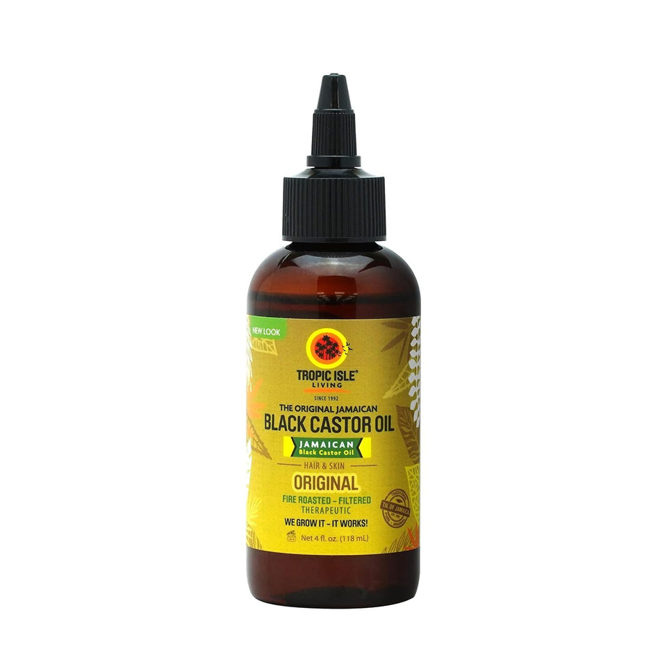 Tropic Isle Living front bottle shot showing 4oz PET packaging and clear branding benefit