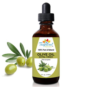 Tropical Holistic front bottle view showing 4 oz label and organic branding benefit