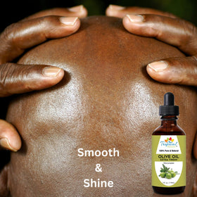 Tropical Holistic label close‑up noting Tunisian origin and organic extra virgin benefit