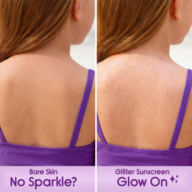 TROPICAL OTT3RS poolside view with shimmer on shoulder for fun summer look