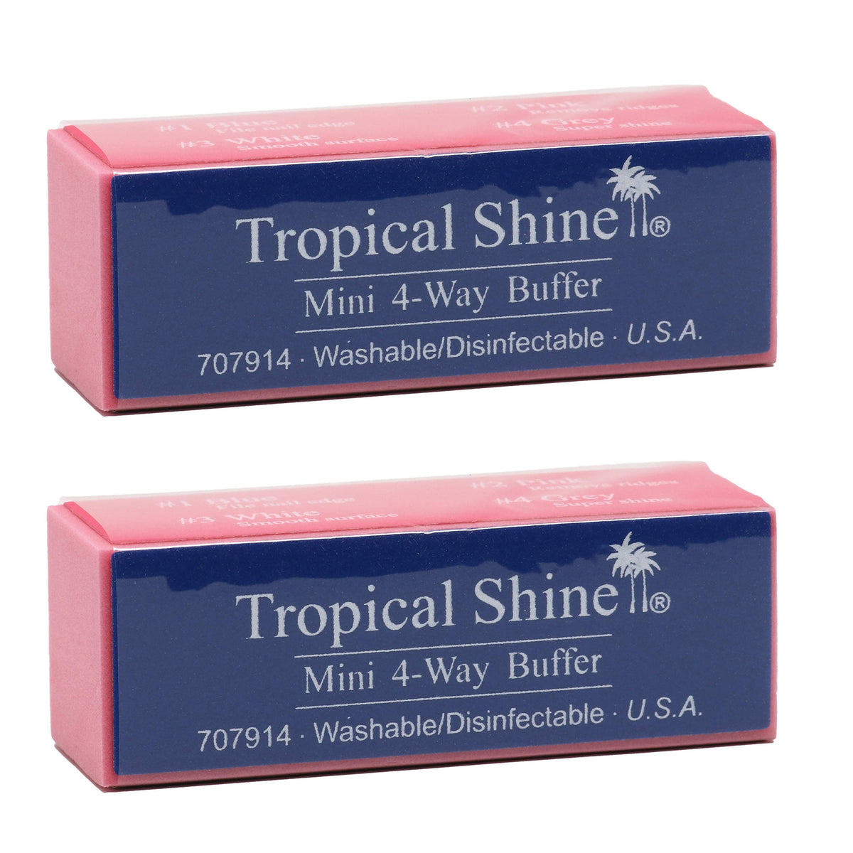 Tropical Shine front packaging showing two mini buffer blocks and benefits