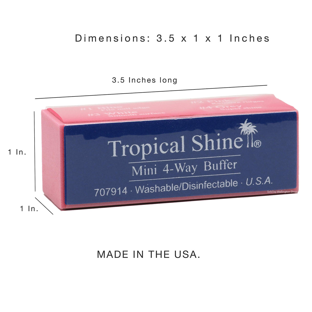 Tropical Shine buffer inside a purse for travel-ready nail touch-ups benefit