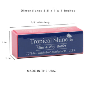 Tropical Shine buffer inside a purse for travel-ready nail touch-ups benefit