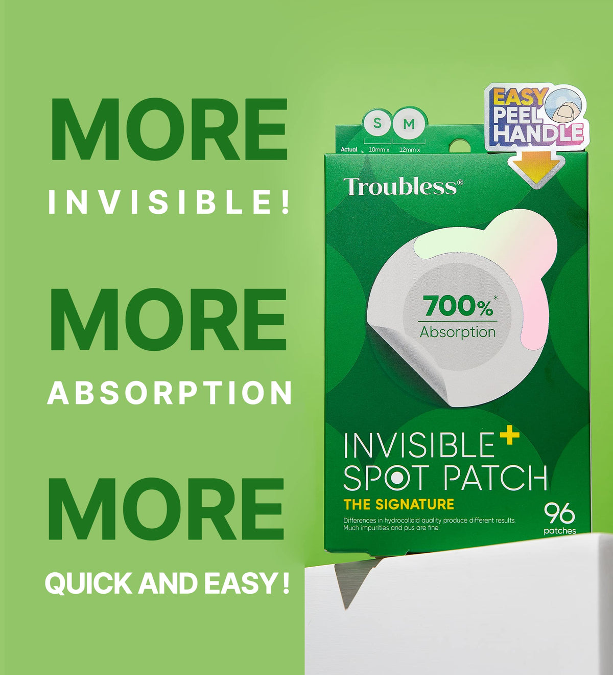 Troubless close-up of ultra-thin patch texture highlighting near-invisible coverage