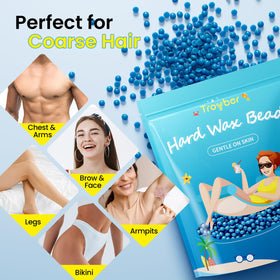 Troyber application on bikini area illustrating precise, stripless waxing