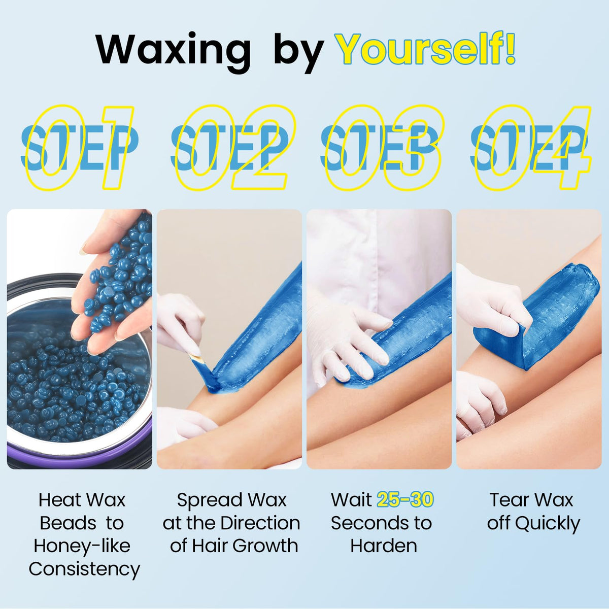 Troyber melted wax in honey consistency ready to apply for easy use