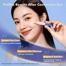 TRSTAY LUXE single ampoule open close-up emphasizing sterile single-use convenience
