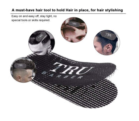 TRU BARBER gripper on child's hair illustrating gentle, safe fit