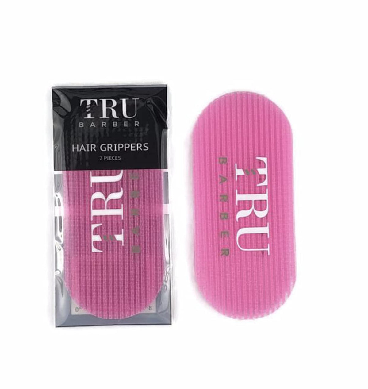 TRU BARBER close-up of clip grip interior preventing slippage and minimizing breakage