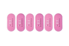 TRU BARBER front view of pink hair grippers showing compact design and secure hold