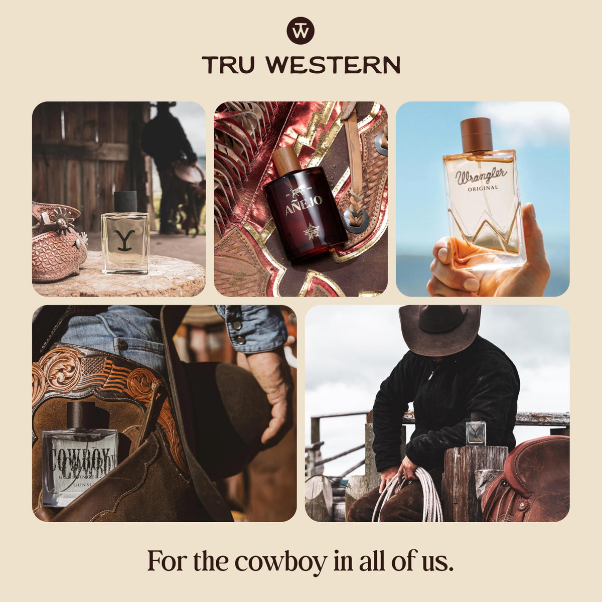 Tru Fragrance Beauty lifestyle shot in open landscape, evokes adventurous spirit