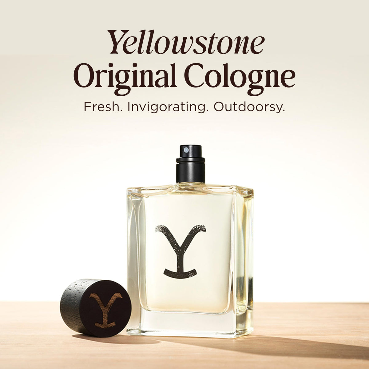 Tru Fragrance Beauty label detail highlighting officially licensed Yellowstone branding