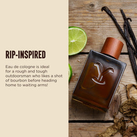 Tru Western ingredient display with bergamot and tobacco showing natural scent components