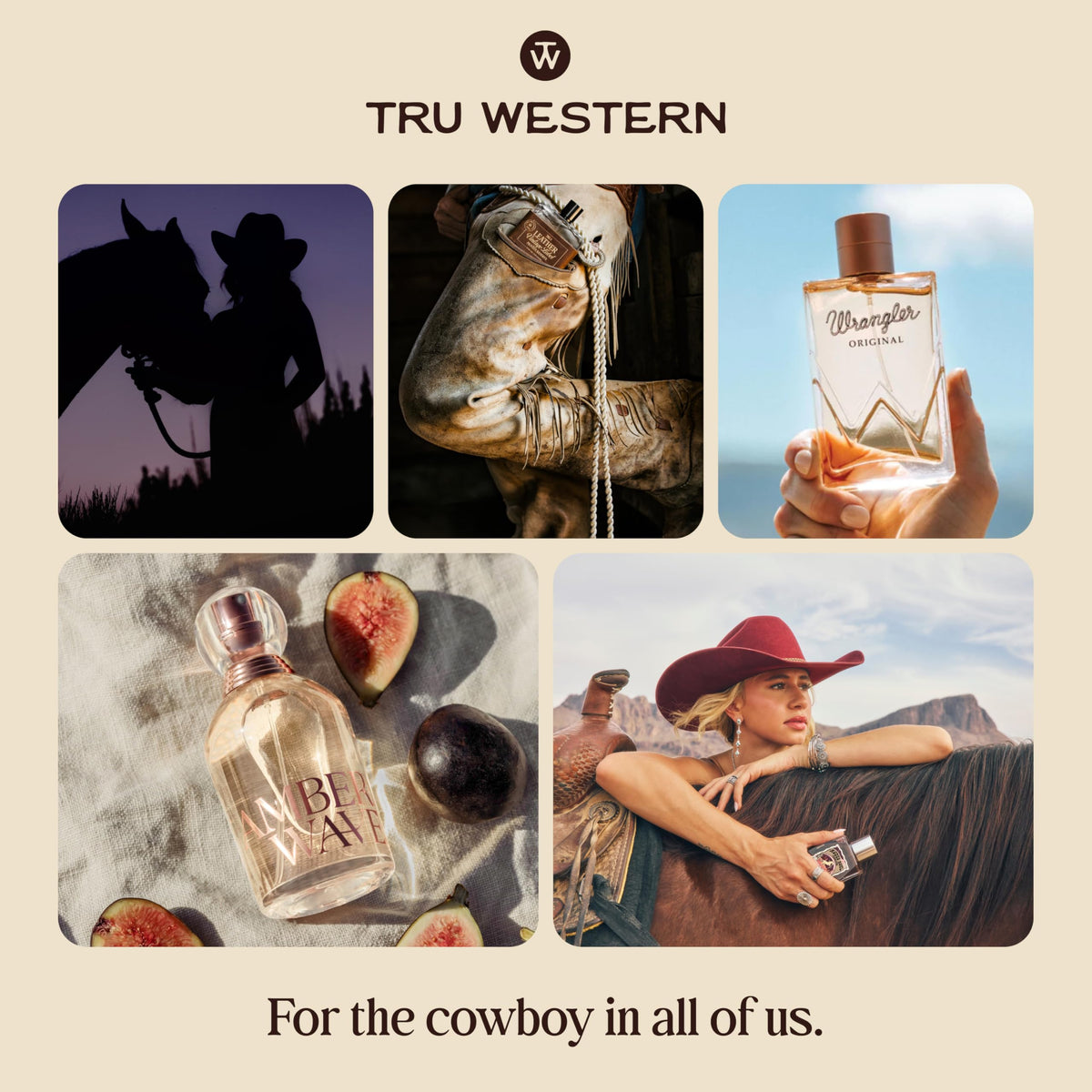 Tru Fragrance Beauty lifestyle shot on a dresser conveying Yellowstone Tornado’s evening-ready allure
