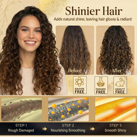 TRUÉ PURSUÉ in-shower use with wet hair showing application and rinse benefit