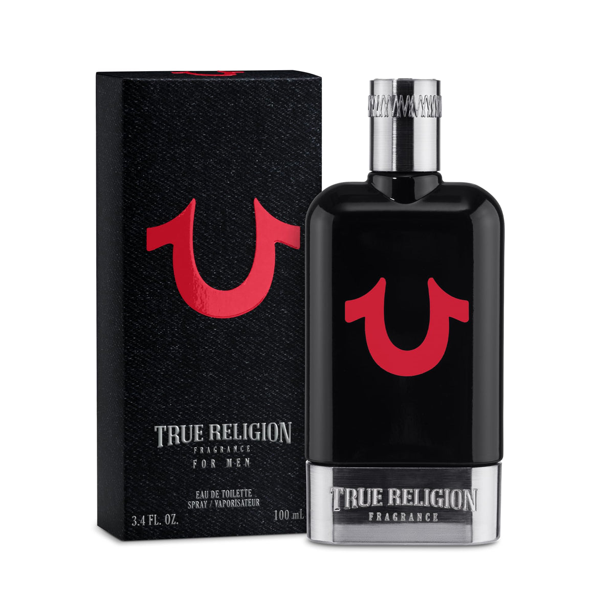 True Religion bottle front view showing clean design and wearability