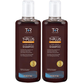 True+Real front packaging two-pack showing therapeutic shampoo and clear benefit