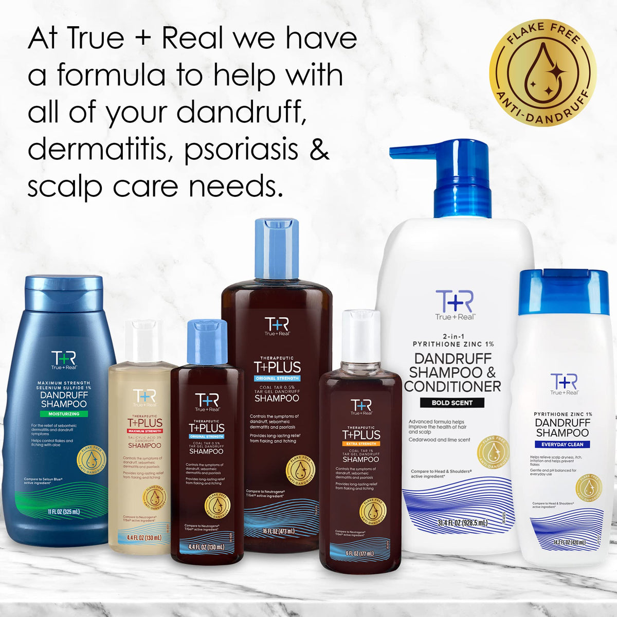 True+Real alternate label packaging noting product refresh and authenticity