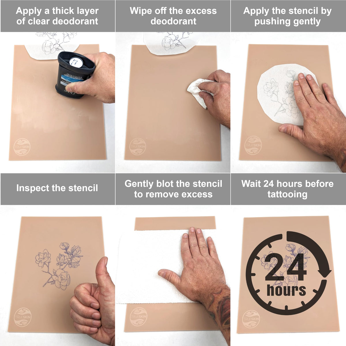 TrueSkin size comparison to paper showing 8.5x11 convenience for storage