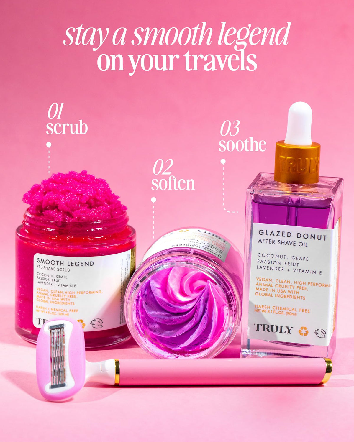 Truly Beauty shave butter creamy texture provides slip and hydration