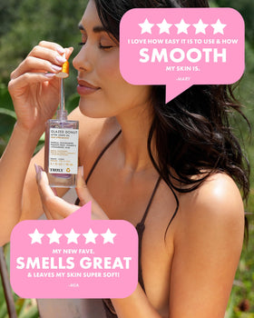 Truly applied to bikini area demonstrating gentle soothing benefit