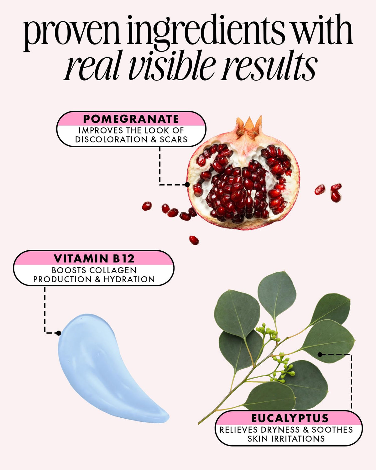 Truly label and ingredients panel highlighting key actives and usage