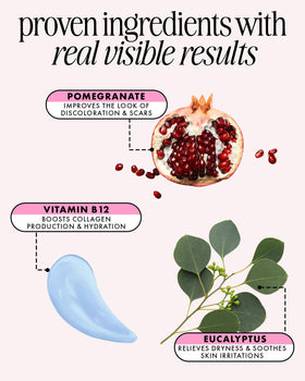 Truly label and ingredients panel highlighting key actives and usage