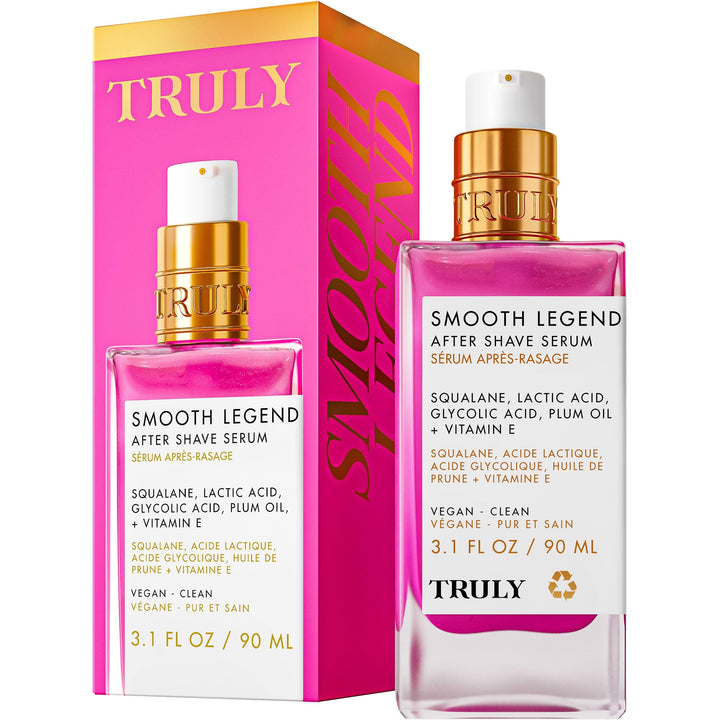 Truly bottle front view showing label and sleek design, promotes easy identification