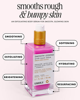 Truly pump dispenser detail highlighting hygienic, controlled serum release benefit