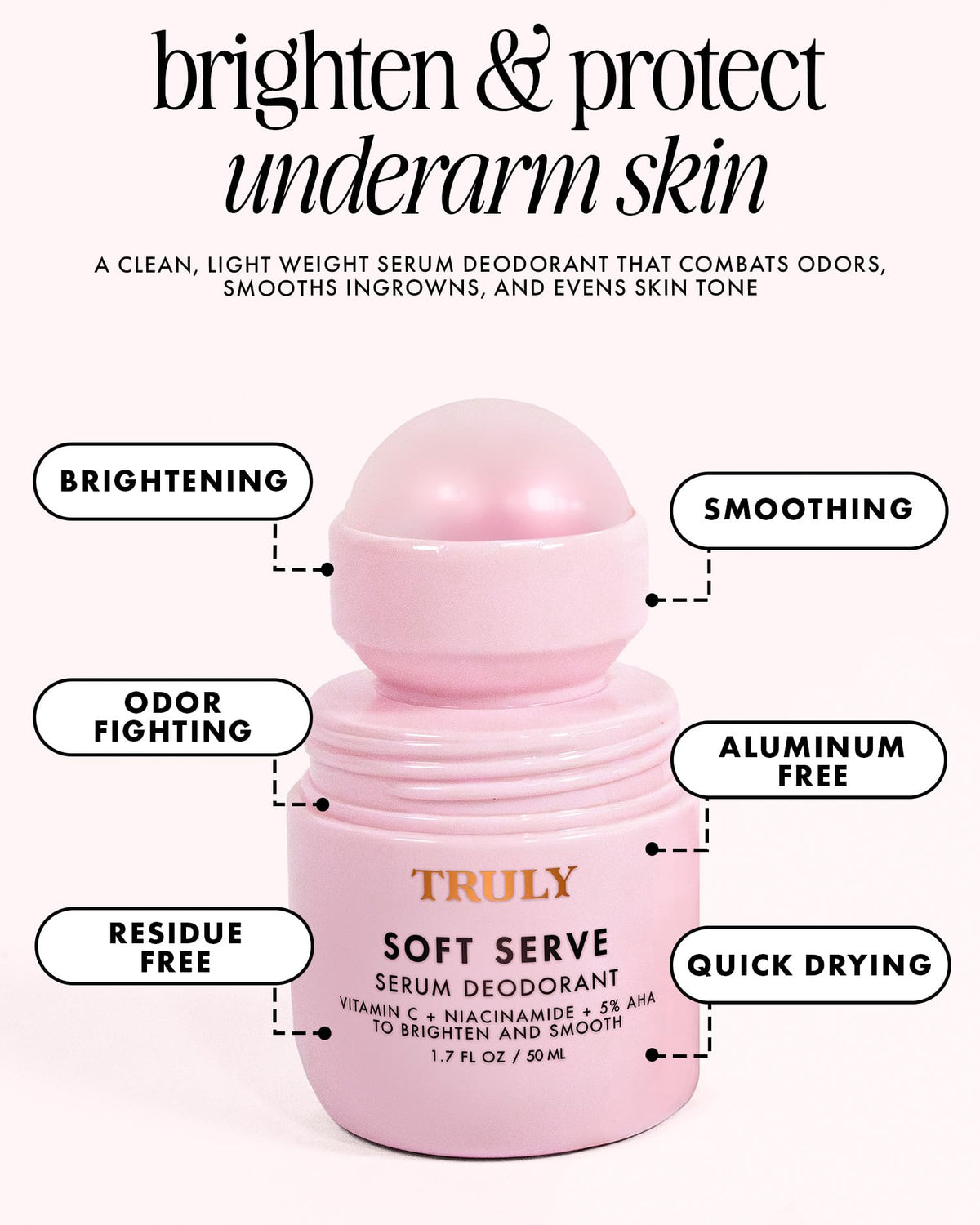 Truly close-up of silky serum texture, demonstrates quick-absorbing finish