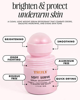Truly close-up of silky serum texture, demonstrates quick-absorbing finish