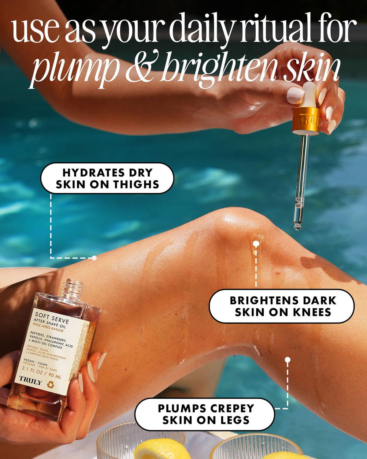 Truly strawberry and vanilla visual cue for pleasant scent enhancement benefit