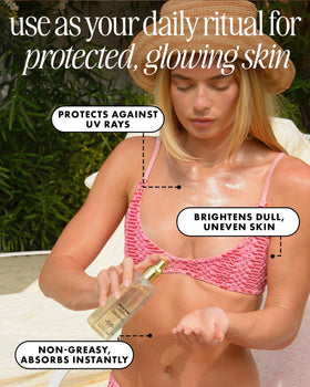 Truly sunscreen applied on leg demonstrating even coverage benefit
