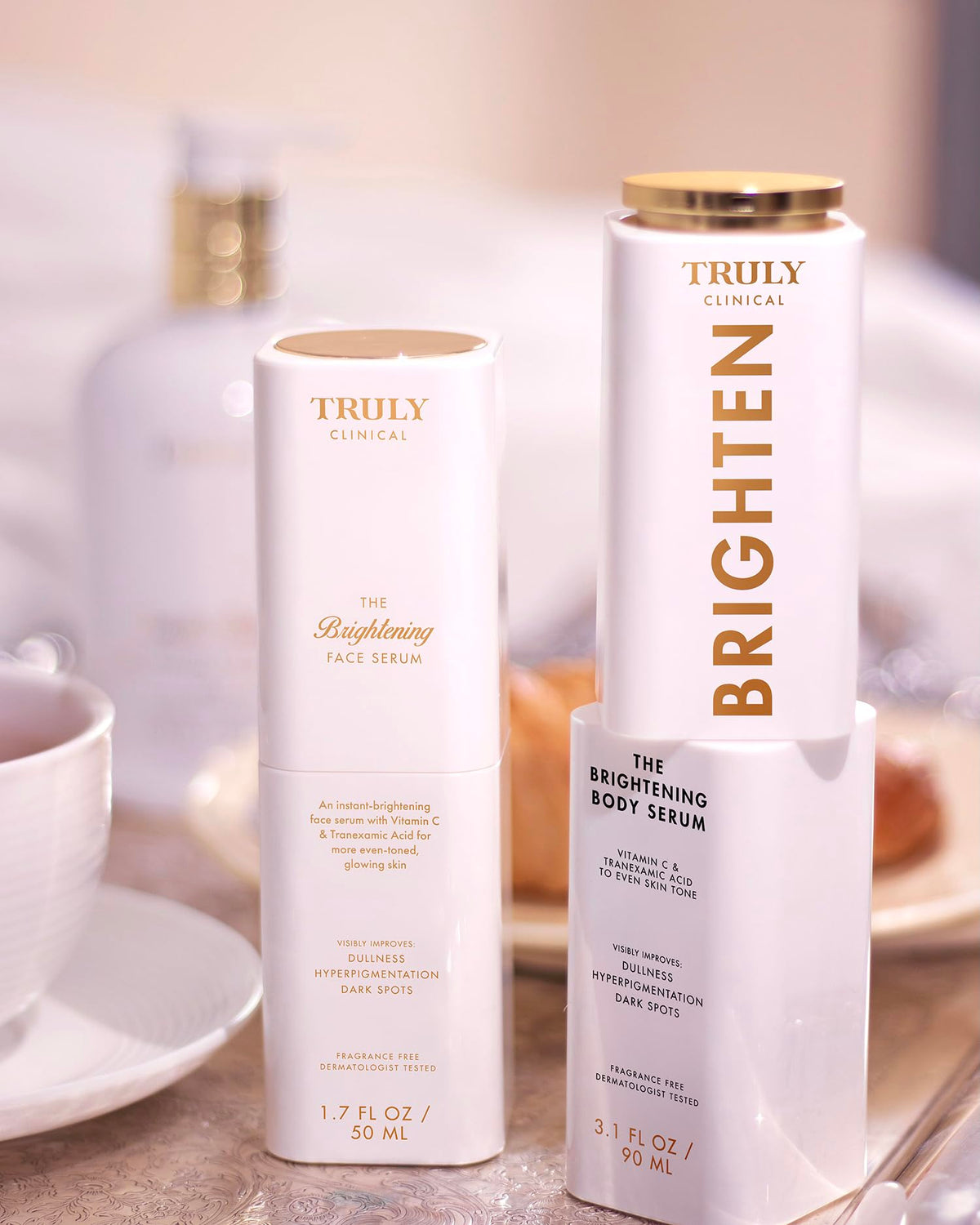 Truly serum texture closeup illustrating lightweight fast-absorbing formula and finish
