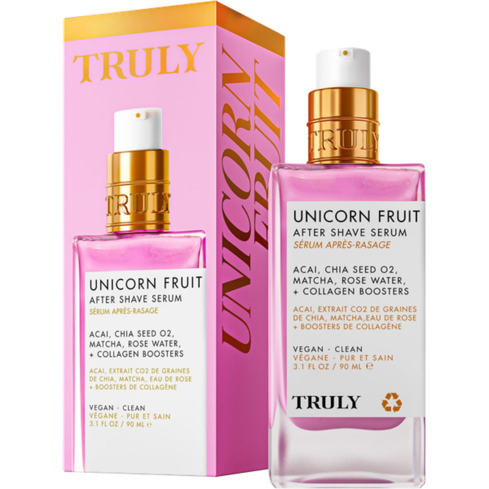 Truly front packaging bottle showing product and label benefits