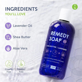 Truremedy Naturals label close-up highlighting ingredients and gentle formulation benefit