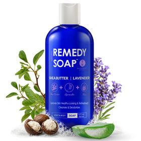 Truremedy Naturals front bottle view showing label and calming lavender scent benefit