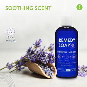 Truremedy Naturals displayed in bathroom setting suggesting a relaxing spa-like routine