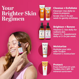 TruSkin serum droplet on hand demonstrating lightweight hydration