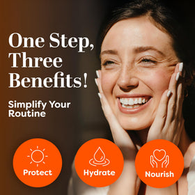 TruSkin application under makeup illustrating smooth layering benefit