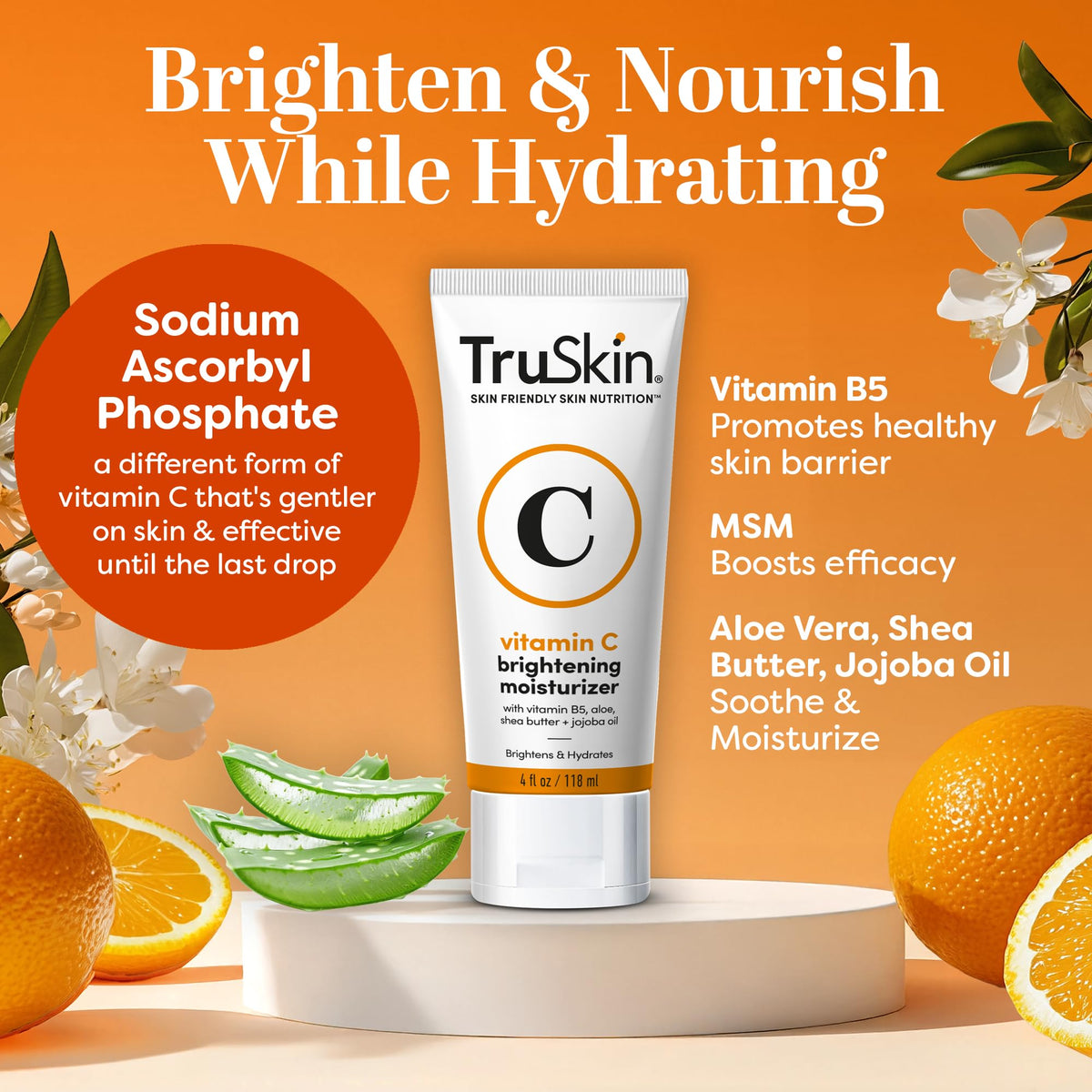 TruSkin cream texture close-up highlighting lightweight hydration