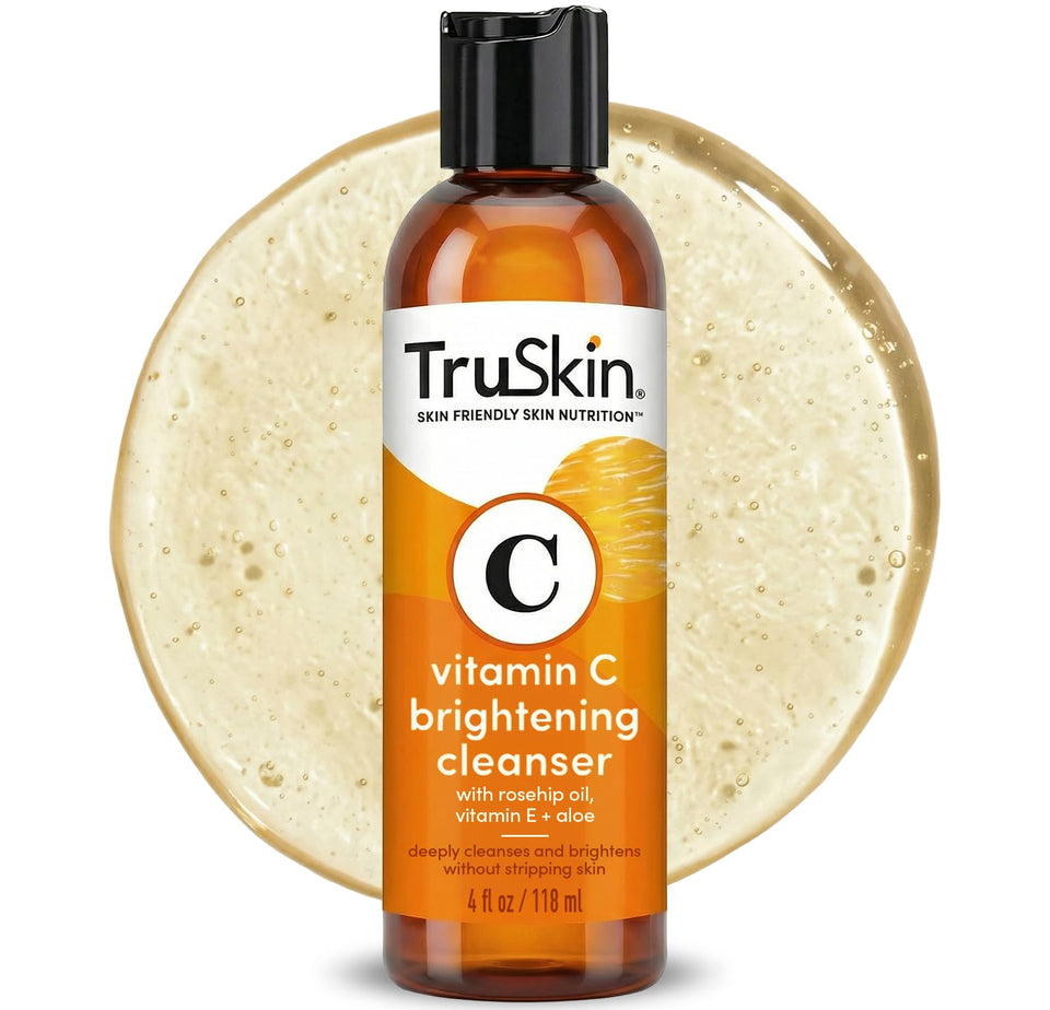 TruSkin front packaging shows clean bottle and vitamin C benefits