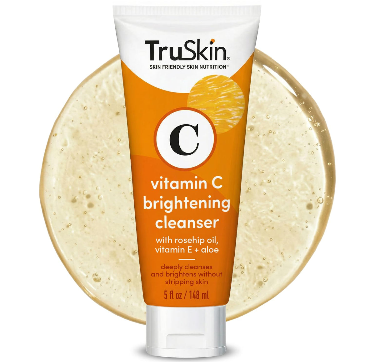 TruSkin front packaging showing vitamin C face wash and benefits